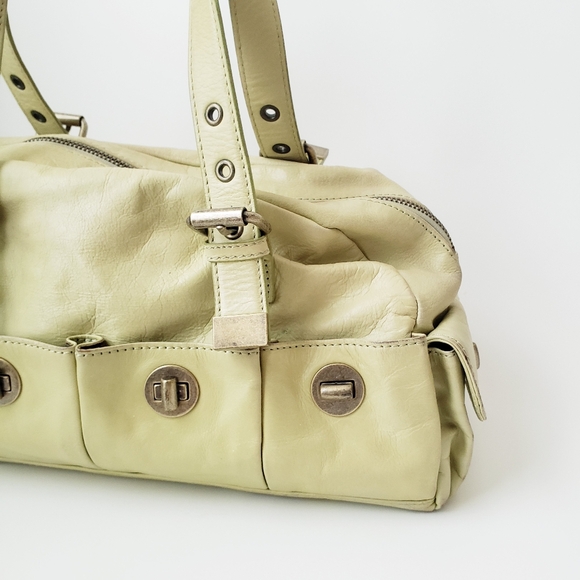 Vintage Cynthia Rowley Light Green Leather Handbag - Picture 4 of 16